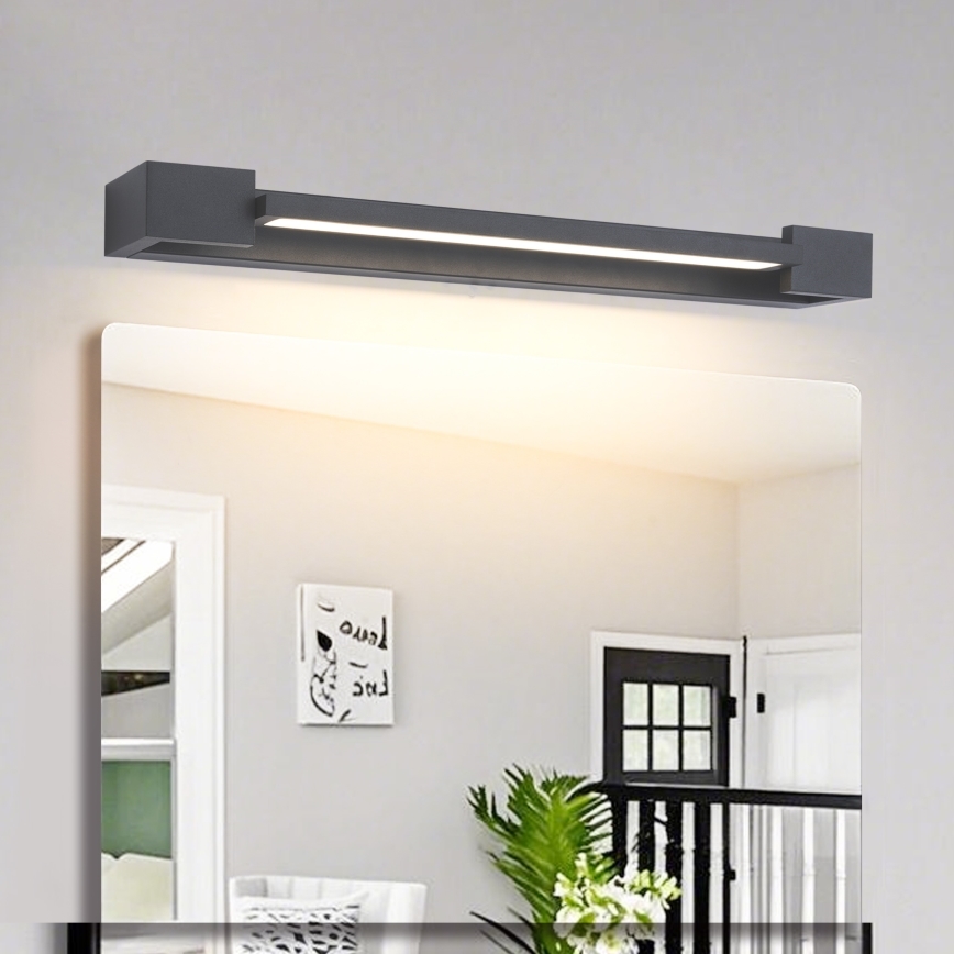 Brilagi - LED-Badezimmer-Spiegelleuchte AQUA LINE LED/12W/230V 45 cm IP44 anthrazit CRI 90