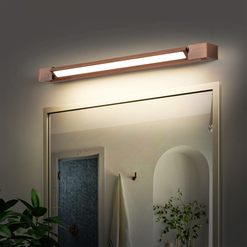Brilagi - AQUA LINE LED-Spiegelleuchte 18W/230V, 60 cm, IP44, Bronze, CRI 90