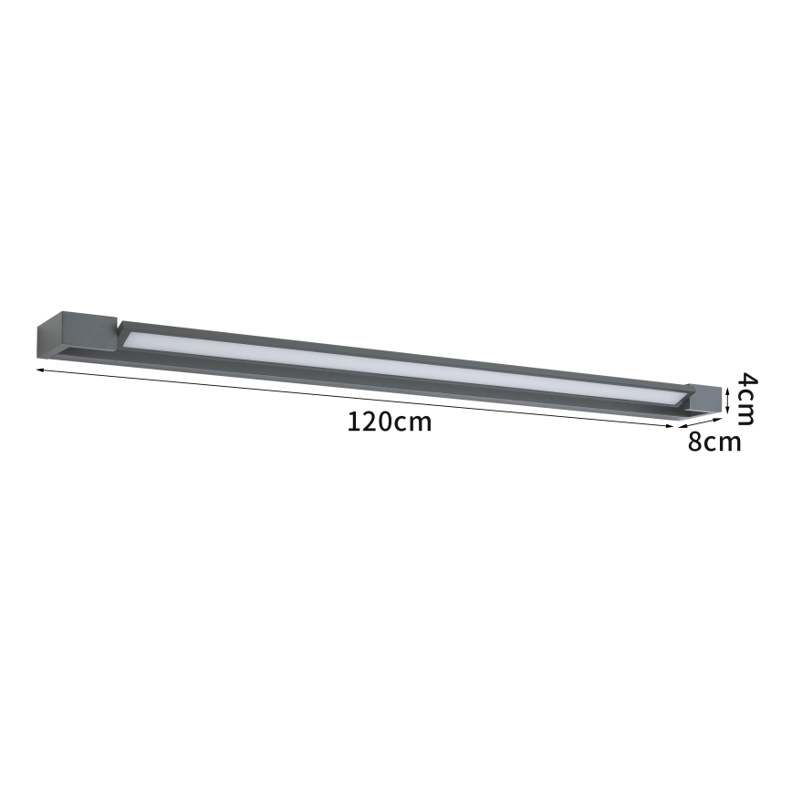 Brilagi - LED-Badezimmer-Spiegelbeleuchtung AQUA LINE LED/36W/230V 120 cm IP44 anthrazit CRI 90