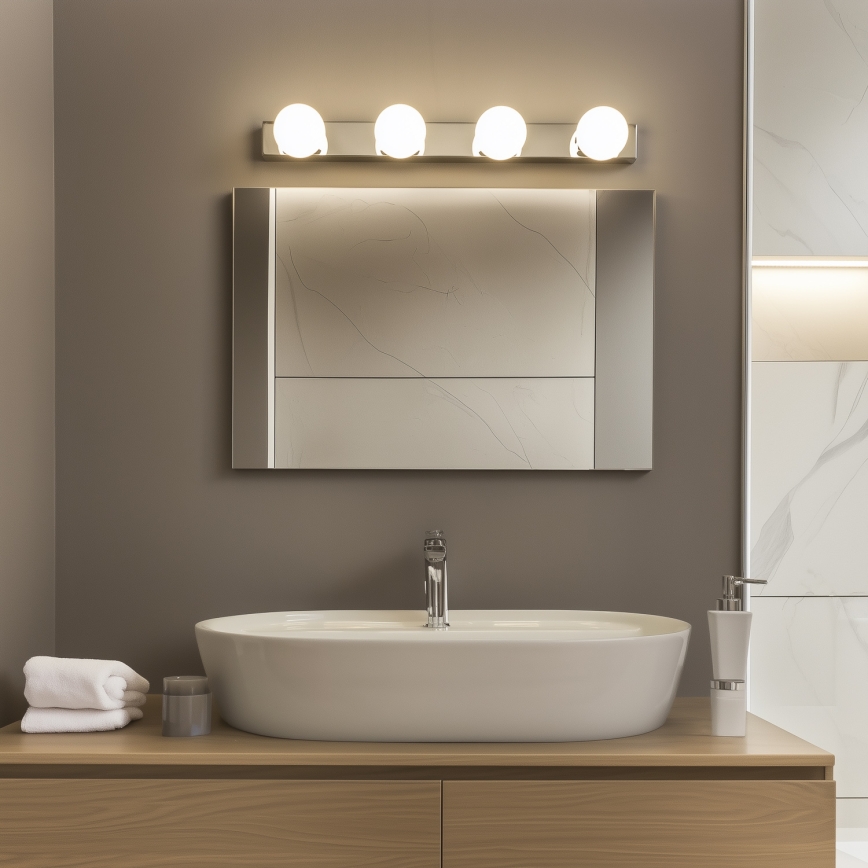 Brilagi - LED-Badspiegelleuchte HOLLYWOOD 4xLED/3W/230V 53 cm IP44 Hochglanzchrom