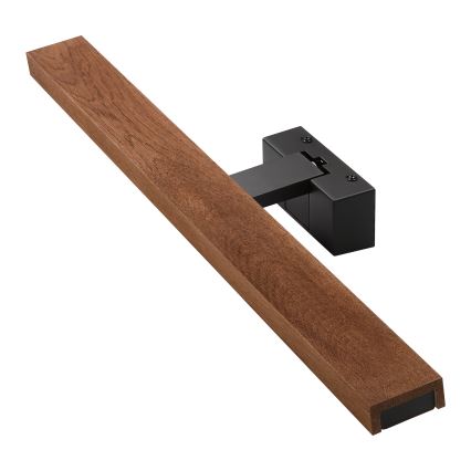 Brilagi - LED-Badspiegelbeleuchtung WOODY MIRROR 3-in-1 LED/12W/230V 60 cm IP44 Schwarz/Eiche/Kirsche