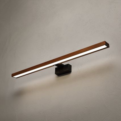 Brilagi - LED-Badezimmer-Spiegelleuchte WOODY MIRROR 3-in-1, LED/15 W/230 V, 80 cm, IP44, schwarz / Eiche-Kirsche