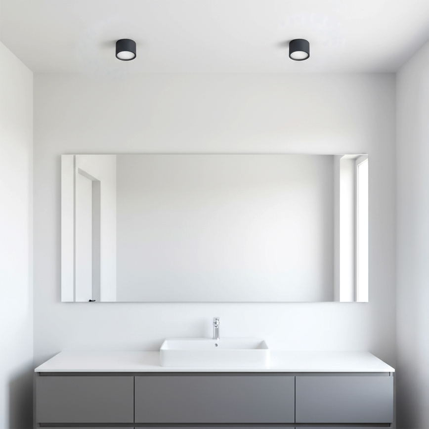 BRILAGI - LED Badezimmer-Spotleuchte SMOOTH 1xGX53/15W/230V 60x82 mm schwarz IP54