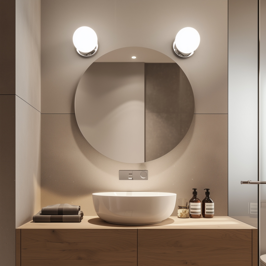 Brilagi - LED-Badezimmer-Wandleuchte BALL LED/6W/230V 3000/4000/6500K IP44 glänzender Chrom