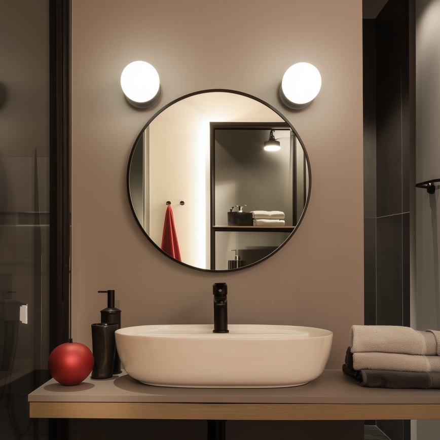 Brilagi - LED-Badezimmer-Wandleuchte BALL LED/6W/230V 3000/4000/6500K IP44 schwarz