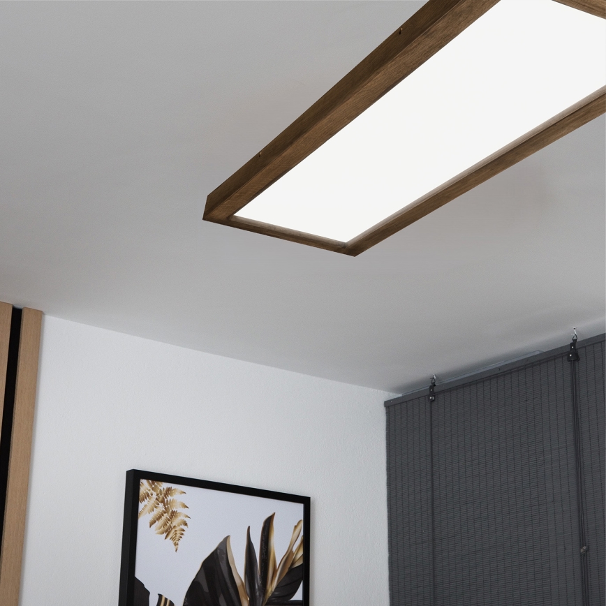 Brilagi - LED Badezimmer Deckenleuchte WOODY FRAME LED/40W/230V 120x30 cm IP44 Nussbaum