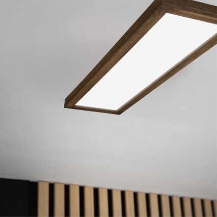 Brilagi - LED Badezimmer Deckenleuchte WOODY FRAME LED/40W/230V 120x30 cm IP44 Nussbaum