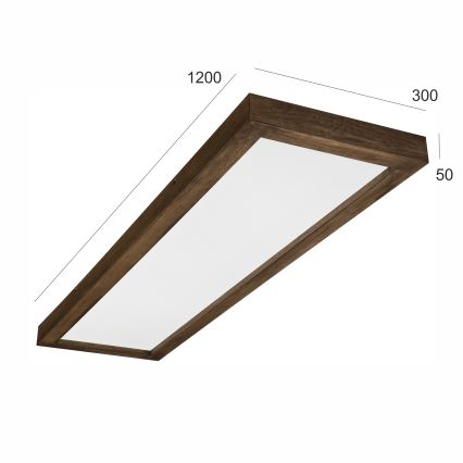 Brilagi - LED Badezimmer Deckenleuchte WOODY FRAME LED/40W/230V 120x30 cm IP44 Nussbaum