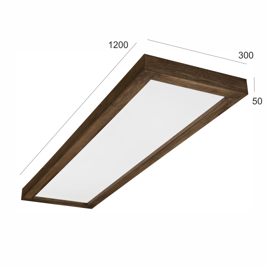 Brilagi - LED Badezimmer Deckenleuchte WOODY FRAME LED/40W/230V 120x30 cm IP44 Nussbaum