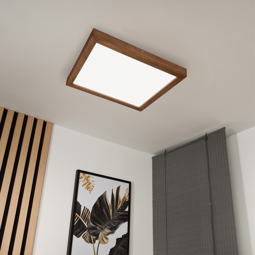Brilagi - LED Deckenlampe für das Bad WOODY FRAME LED/40W/230V 60x60 cm IP44 Kirsche