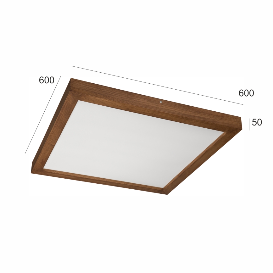 Brilagi - LED Deckenlampe für das Bad WOODY FRAME LED/40W/230V 60x60 cm IP44 Kirsche