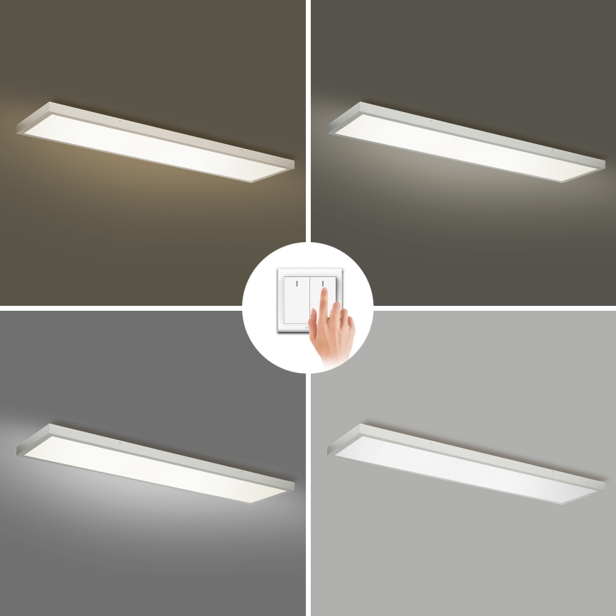 Brilagi - LED-Badezimmer-Deckenleuchte FRAME LED/50W/230V 3000/4000/6000K 120x30 cm IP44 silber