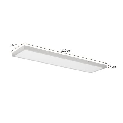 Brilagi - LED-Badezimmer-Deckenleuchte FRAME LED/50W/230V 3000/4000/6000K 120x30 cm IP44 silber