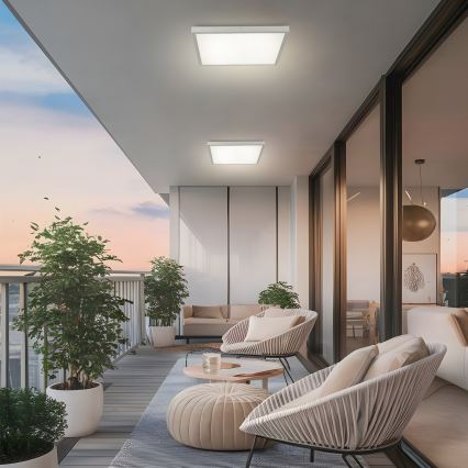 Brilagi - LED-Badezimmer-Deckenleuchte FRAME LED/50W/230V 3000/4000/6000K 60x60 cm IP44 silber