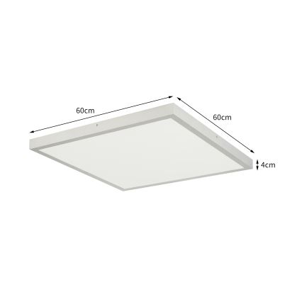 Brilagi - LED-Badezimmer-Deckenleuchte FRAME LED/50W/230V 3000/4000/6000K 60x60 cm IP44 silber