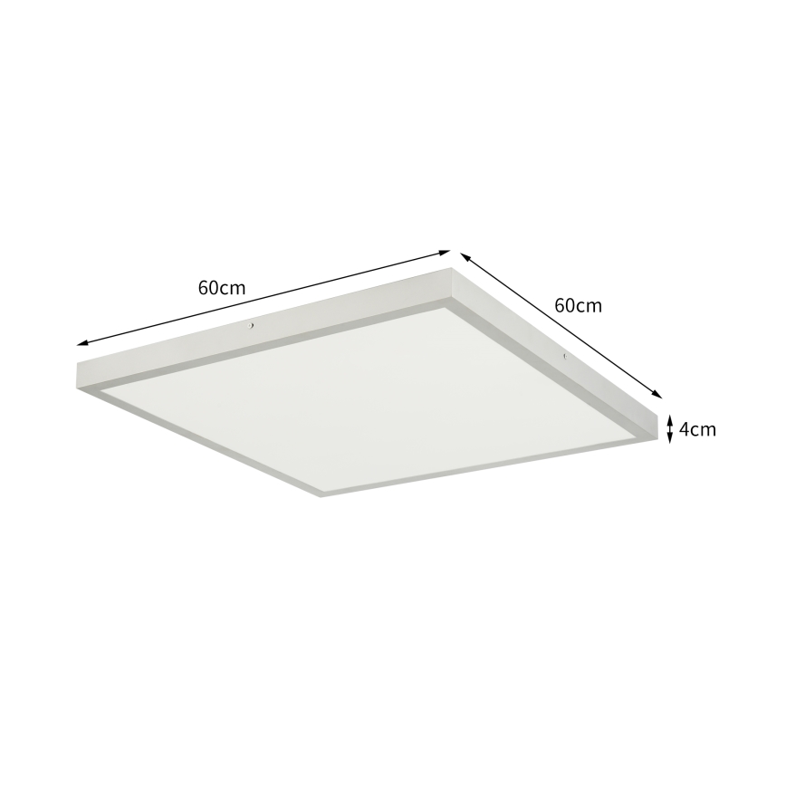 Brilagi - LED-Badezimmer-Deckenleuchte FRAME LED/50W/230V 3000/4000/6000K 60x60 cm IP44 silber