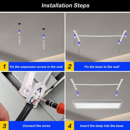 Brilagi - LED-Deckenleuchte für Badezimmer FRAME LED/50W/230V 3000/4000/6000K IP44 weiß