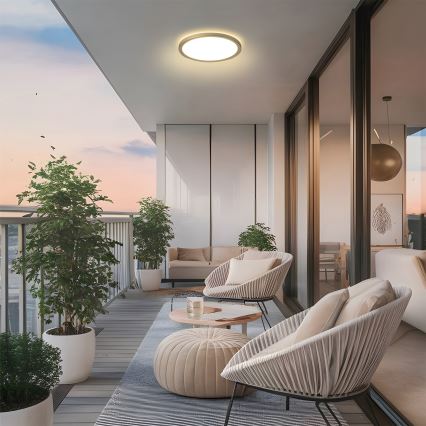 Brilagi - LED-Deckenleuchte für Badezimmer ULTRA SLIM LED/12W/230V Ø 22,5 cm goldfarben IP54