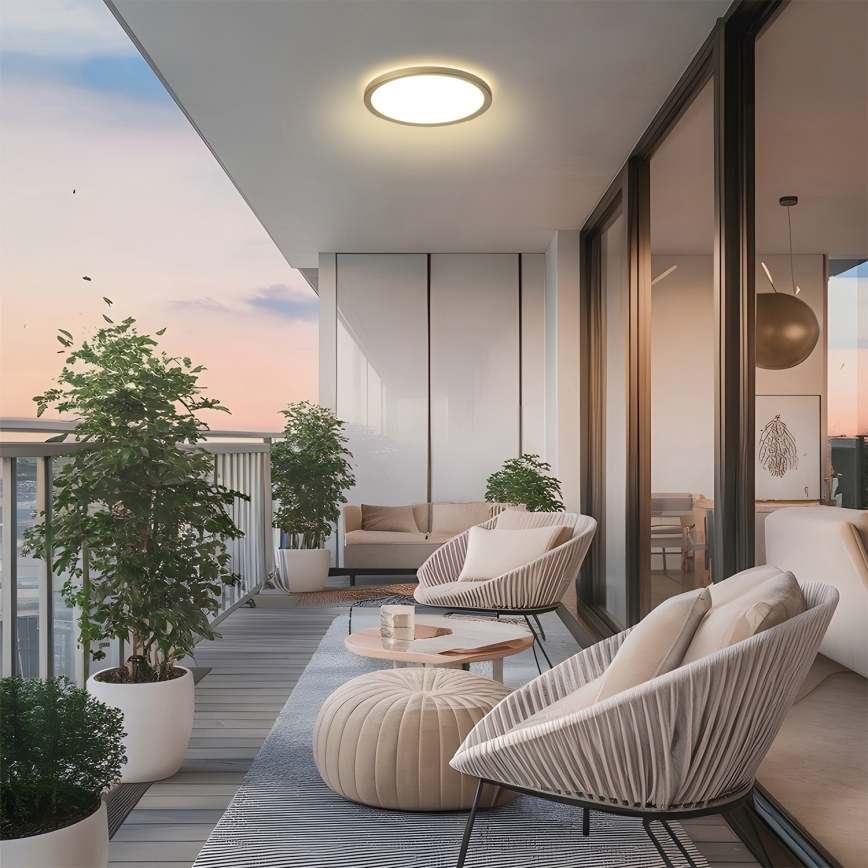 Brilagi - LED-Deckenleuchte für Badezimmer ULTRA SLIM LED/12W/230V Ø 22,5 cm goldfarben IP54