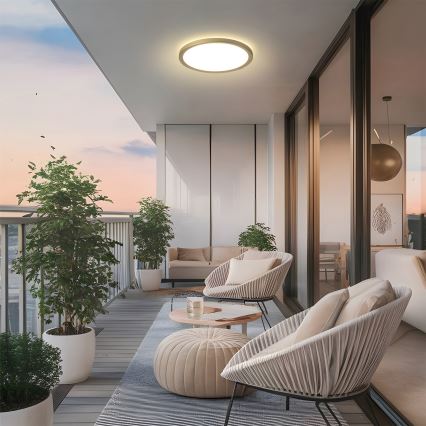 Brilagi - LED-Badezimmer-Deckenleuchte ULTRA SLIM LED/18W/230V Ø 30 cm gold IP54