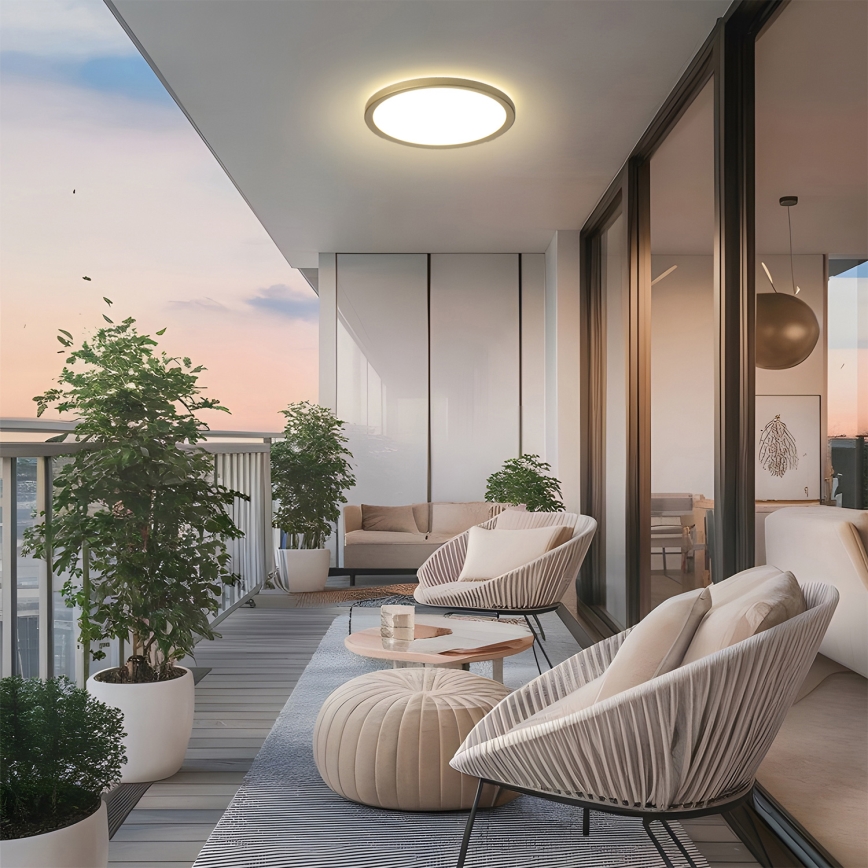 Brilagi - LED-Badezimmer-Deckenleuchte ULTRA SLIM LED/18W/230V Ø 30 cm gold IP54