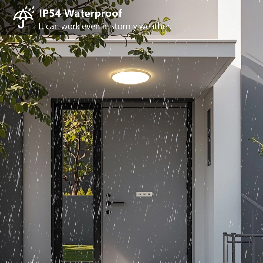 Brilagi - LED-Badezimmer-Deckenleuchte ULTRA SLIM LED/18W/230V Ø 30 cm gold IP54