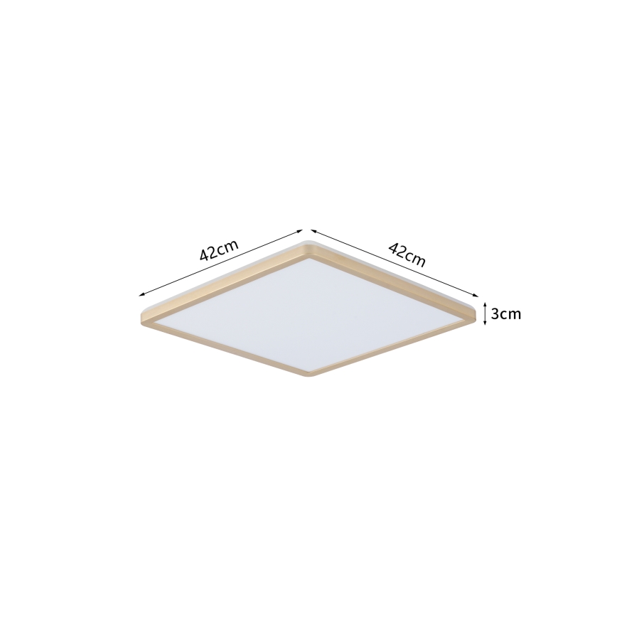 Brilagi - LED-Badezimmerleuchte ULTRA SLIM LED/24W/230V 42x42 cm goldfarben IP54