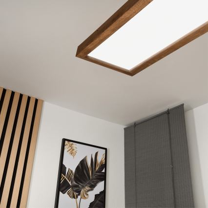 Brilagi - LED Badezimmer-Deckenleuchte WOODY FRAME LED/40W/230V 120x30 cm IP44 Kirschbaum