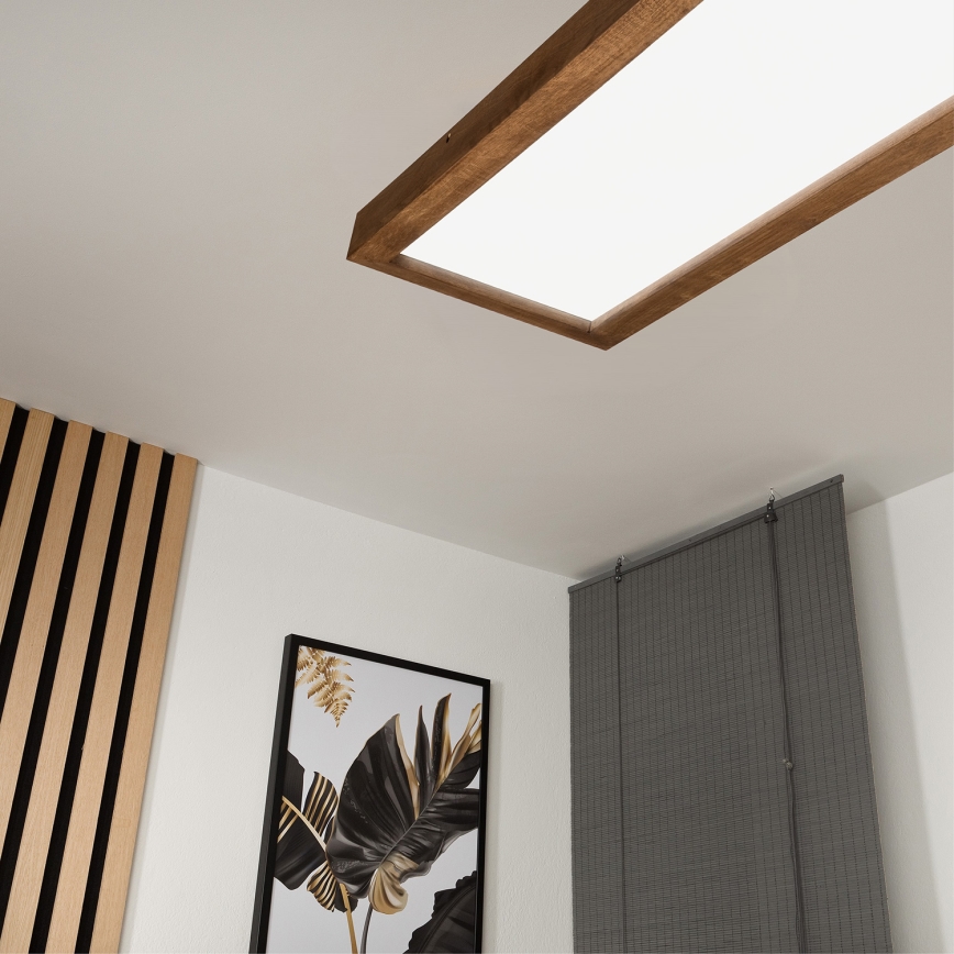 Brilagi - LED Badezimmer-Deckenleuchte WOODY FRAME LED/40W/230V 120x30 cm IP44 Kirschbaum
