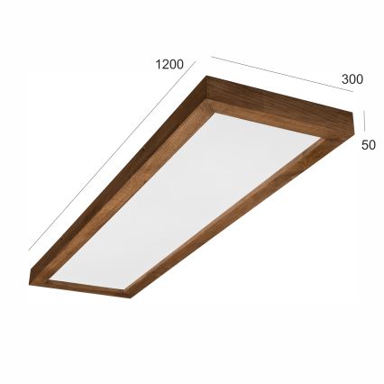 Brilagi - LED Badezimmer-Deckenleuchte WOODY FRAME LED/40W/230V 120x30 cm IP44 Kirschbaum