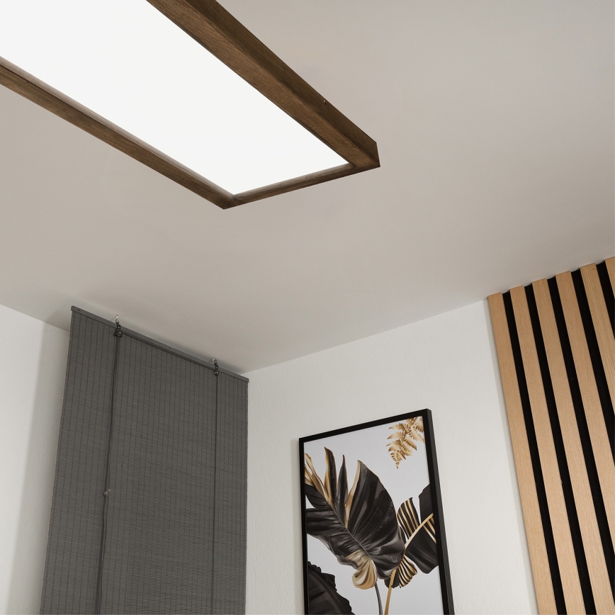 Brilagi - LED Badezimmer-Deckenleuchte WOODY FRAME LED/50W/230V 120x30 cm IP44 Eiche Nussbaum