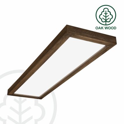 Brilagi - LED Badezimmer-Deckenleuchte WOODY FRAME LED/50W/230V 120x30 cm IP44 Eiche Nussbaum