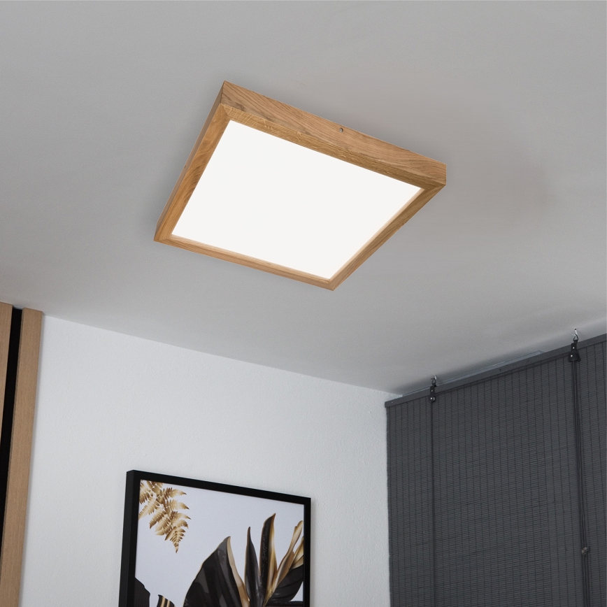 Brilagi - LED Badezimmerdeckenleuchte WOODY FRAME LED/50W/230V 60x60 cm IP44 Eiche