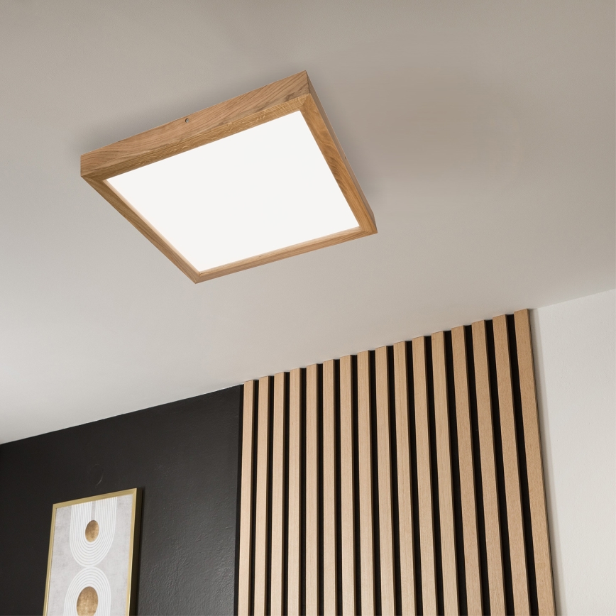 Brilagi - LED Badezimmerdeckenleuchte WOODY FRAME LED/50W/230V 60x60 cm IP44 Eiche