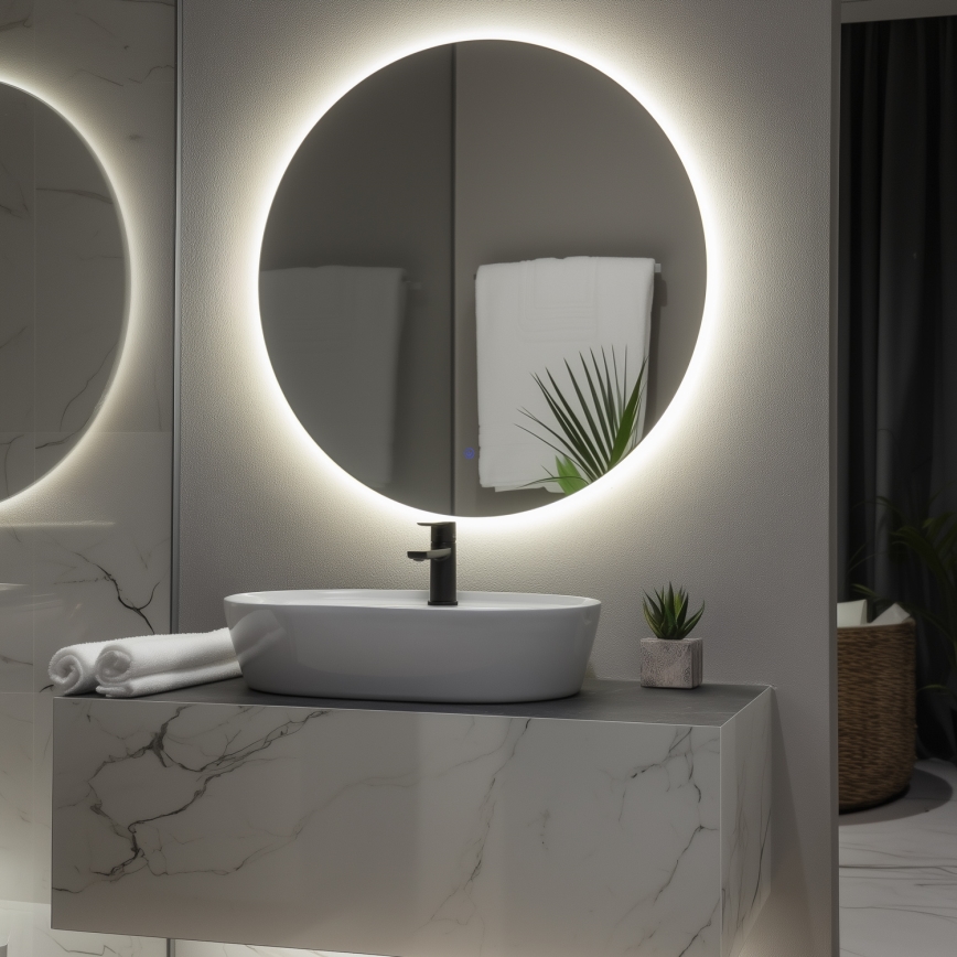 Brilagi - LED-Badezimmerspiegel LUNA LED/26W/230V Durchmesser 80 cm IP44 CRI 90 dimmbar + CCT