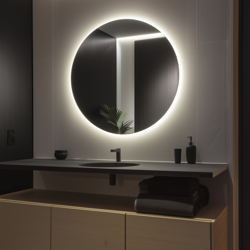 Brilagi - LED-Badezimmerspiegel LUNA LED/32W/230V Ø 100 cm IP44 CRI 90 dimmbar +CCT