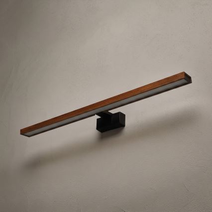 Brilagi - LED-Badezimmer-Spiegelbeleuchtung 3-in-1 WOODY MIRROR LED/15W/230V 80 cm IP44 schwarz/Eiche-Kirsche