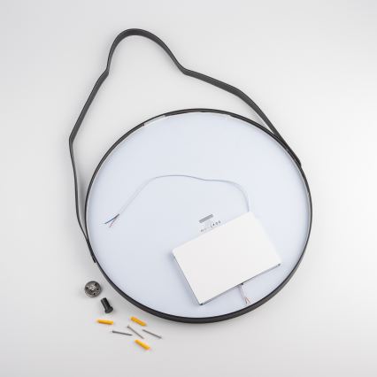 Brilagi - LED-Badezimmerspiegel PALANZO LED/19W/230V Ø 60 cm schwarz IP44 Ra 90 dimmbar mit CCT