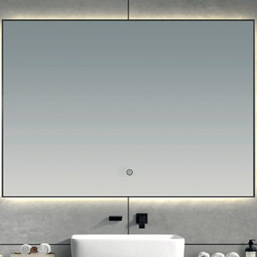 Brilagi - LED-Badezimmerspiegel SUELLO LED/28W/230V 60x80 cm schwarz IP44 CRI 90 dimmbar + CCT