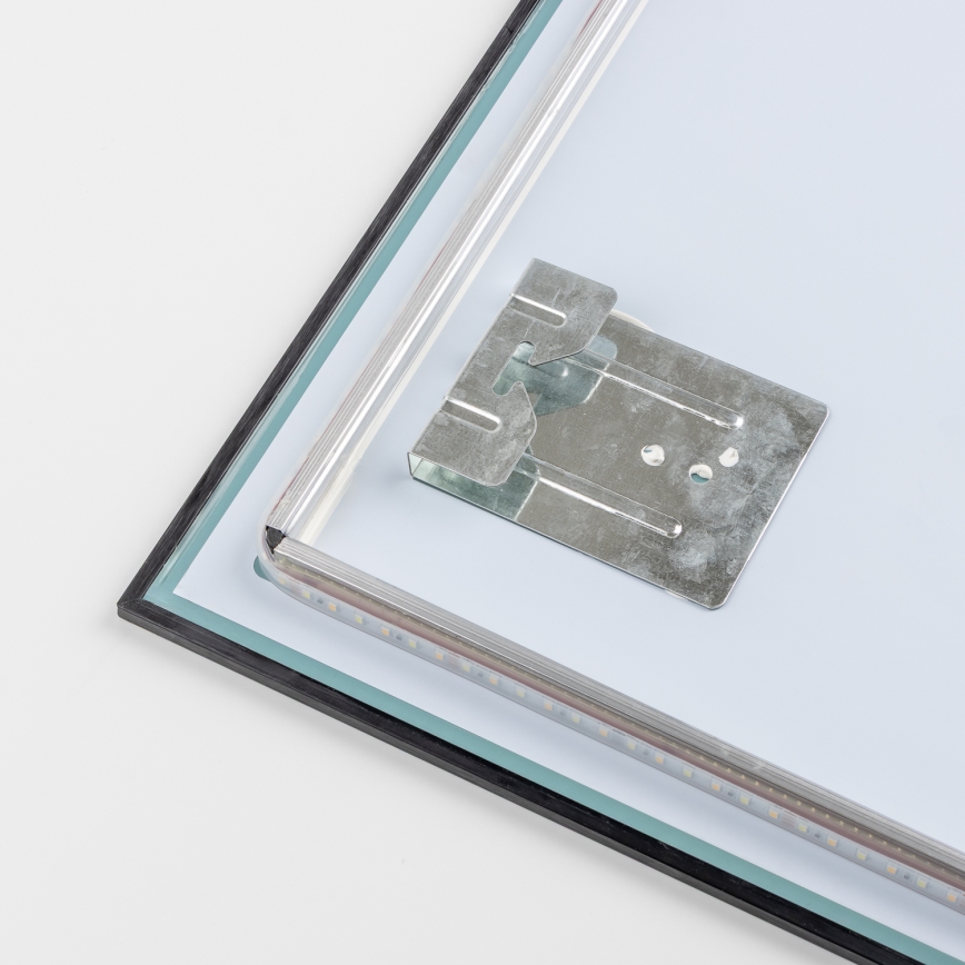 Brilagi - LED-Badezimmerspiegel SUELLO LED/30W/230V 60x90 cm schwarz IP44 CRI 90 dimmbar + CCT