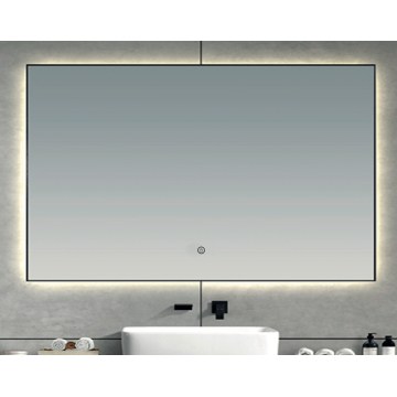 Brilagi - LED-Badezimmerspiegel SUELLO LED/30W/230V 60x90 cm schwarz IP44 CRI 90 dimmbar + CCT