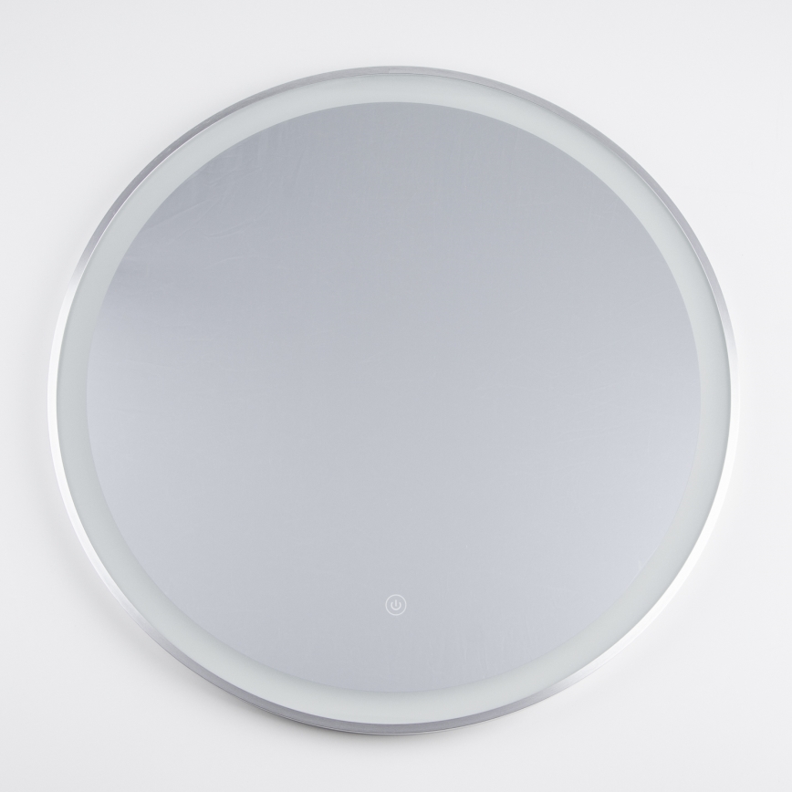 Brilagi - LED-Badezimmerspiegel TORINO LED/19W/230V Ø 60 cm silber IP44 CRI 90 dimmbar + CCT