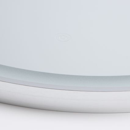 Brilagi - LED-Badezimmerspiegel TORINO LED/19W/230V Ø 60 cm silber IP44 CRI 90 dimmbar + CCT