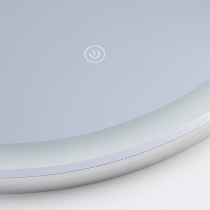Brilagi - LED-Badezimmerspiegel TORINO LED/19W/230V Ø 60 cm silber IP44 CRI 90 dimmbar + CCT