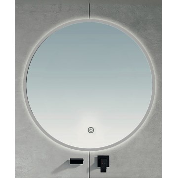 BRILAGI - LED Badezimmerspiegel VENA SILVER LED/19W/230V Ø 60 cm IP44 CRI 90 dimmbar + CCT