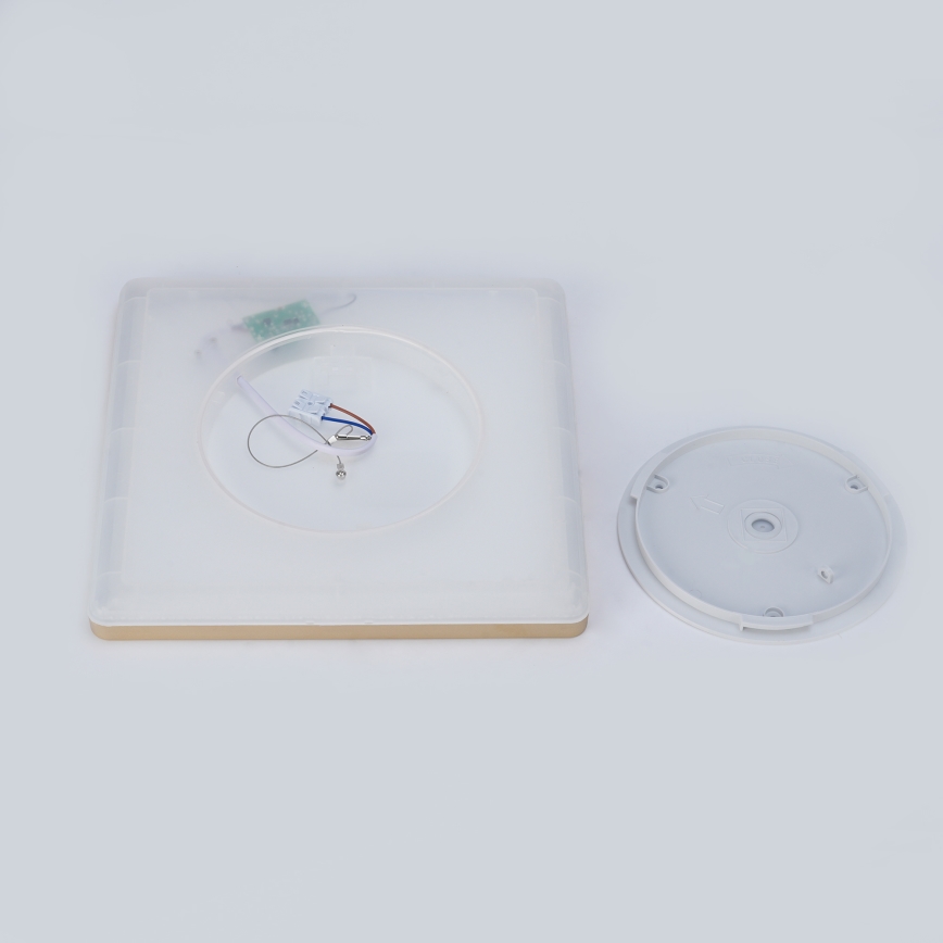 Brilagi - LED Badezimmer-Deckenleuchte ULTRA SLIM LED/18W/230V 30x30 cm goldfarben IP54