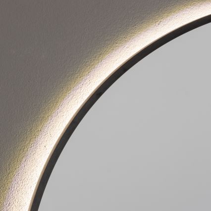 Brilagi - LED-Badezimmerspiegel NOVARA LED/19W/230V Ø 60 cm schwarz IP44 CRI 90 dimmbar + CCT