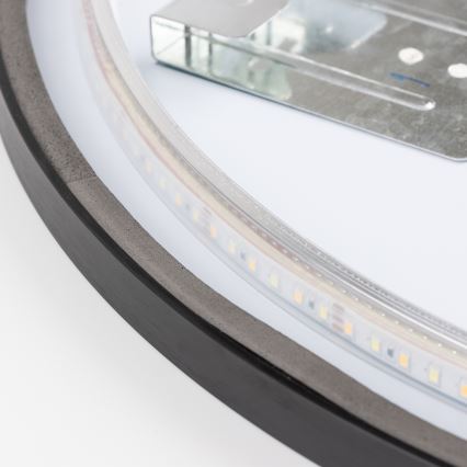 Brilagi - LED-Badezimmerspiegel NOVARA LED/19W/230V Ø 60 cm schwarz IP44 CRI 90 dimmbar + CCT