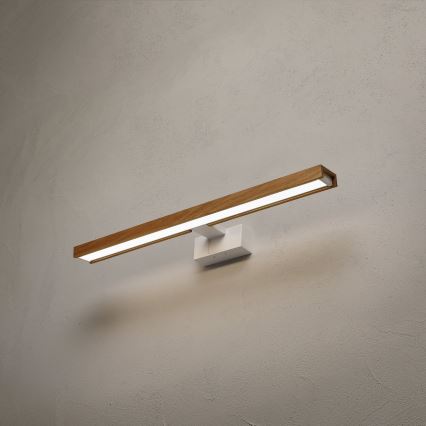 BRILAGI - LED-Badezimmer-Spiegelbeleuchtung 3-in-1 WOODY MIRROR LED/12W/230V 60 cm IP44 weiß/Eiche