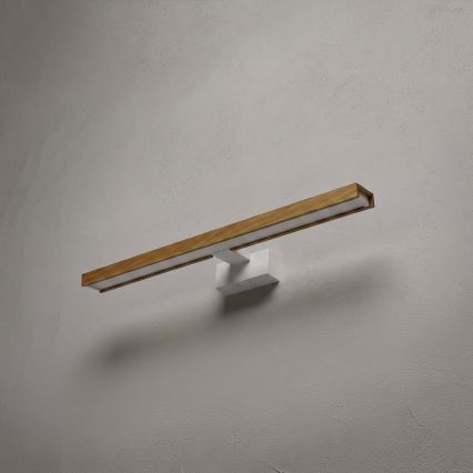 BRILAGI - LED-Badezimmer-Spiegelbeleuchtung 3-in-1 WOODY MIRROR LED/12W/230V 60 cm IP44 weiß/Eiche